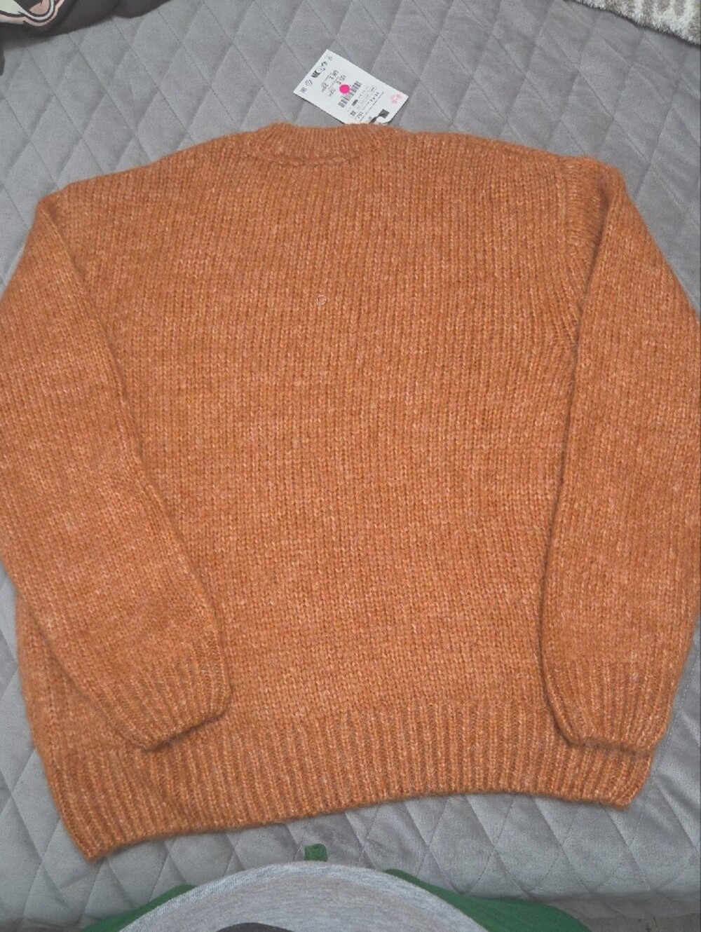 Zara Kids Orange Knit Crewneck Sweater - Picture 4 of 7